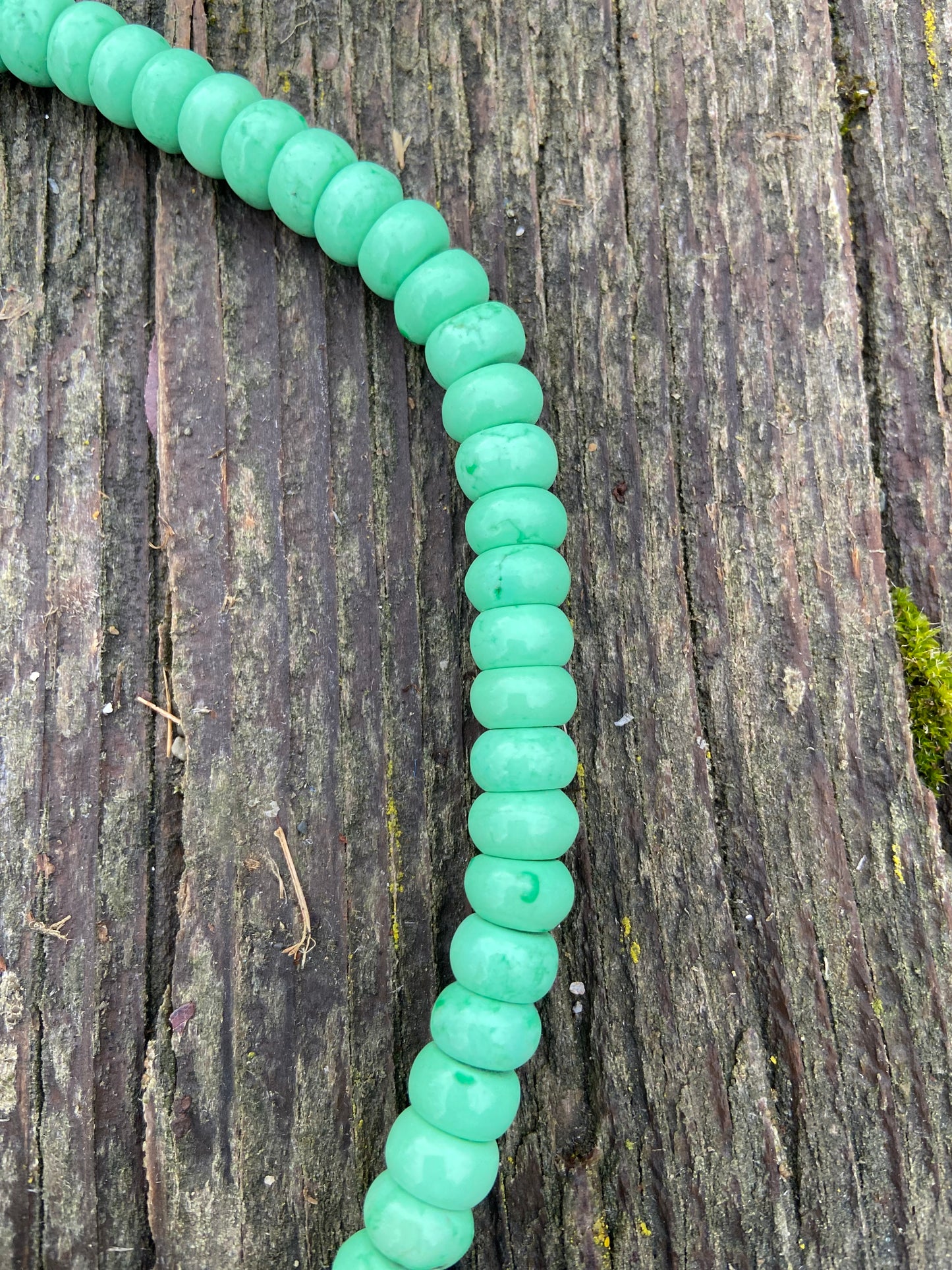 Mint Green Rondelle Magnesite 10mm