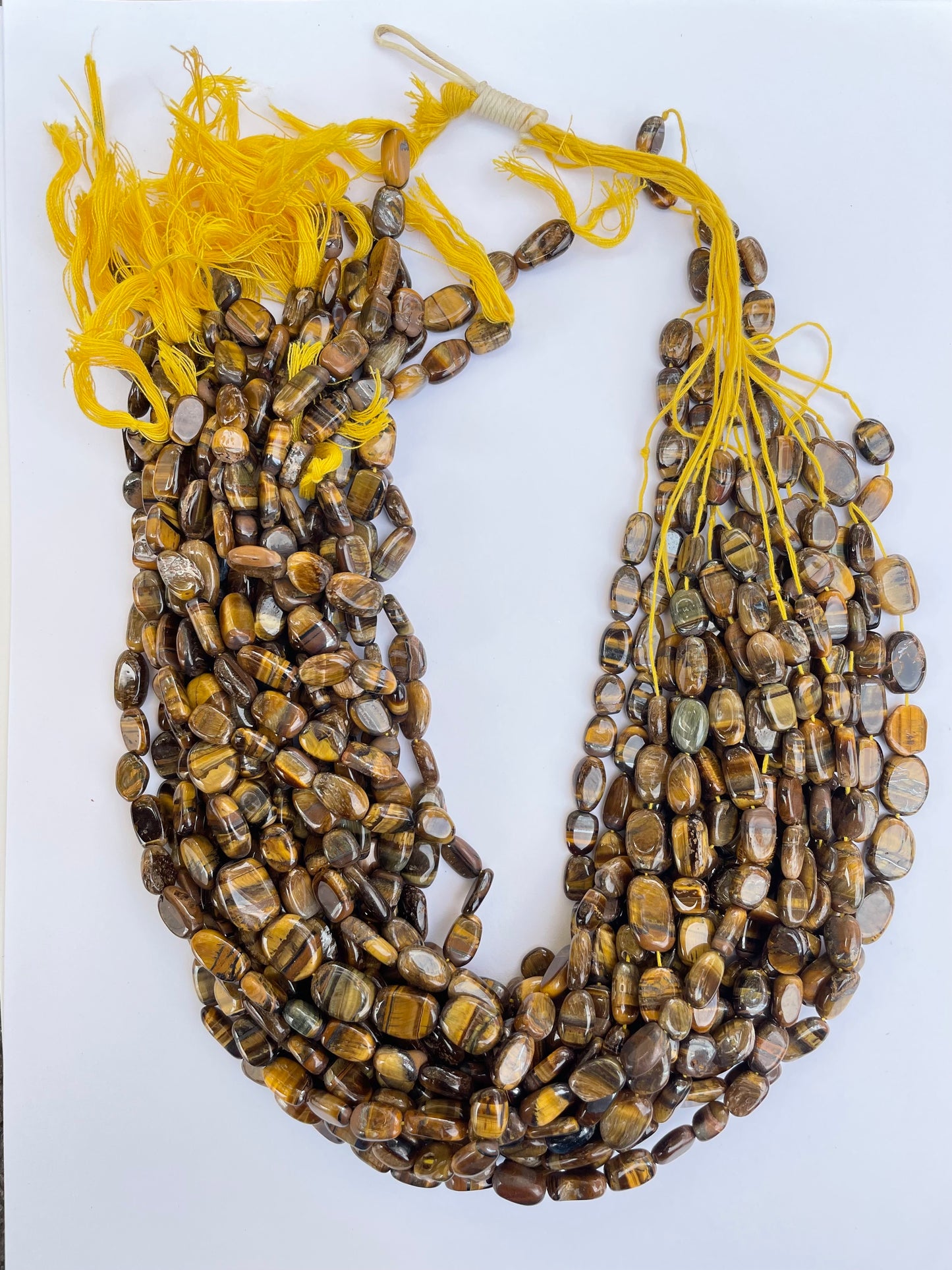 Tiger Eye Irregular Oval Beads 8mm-12mm