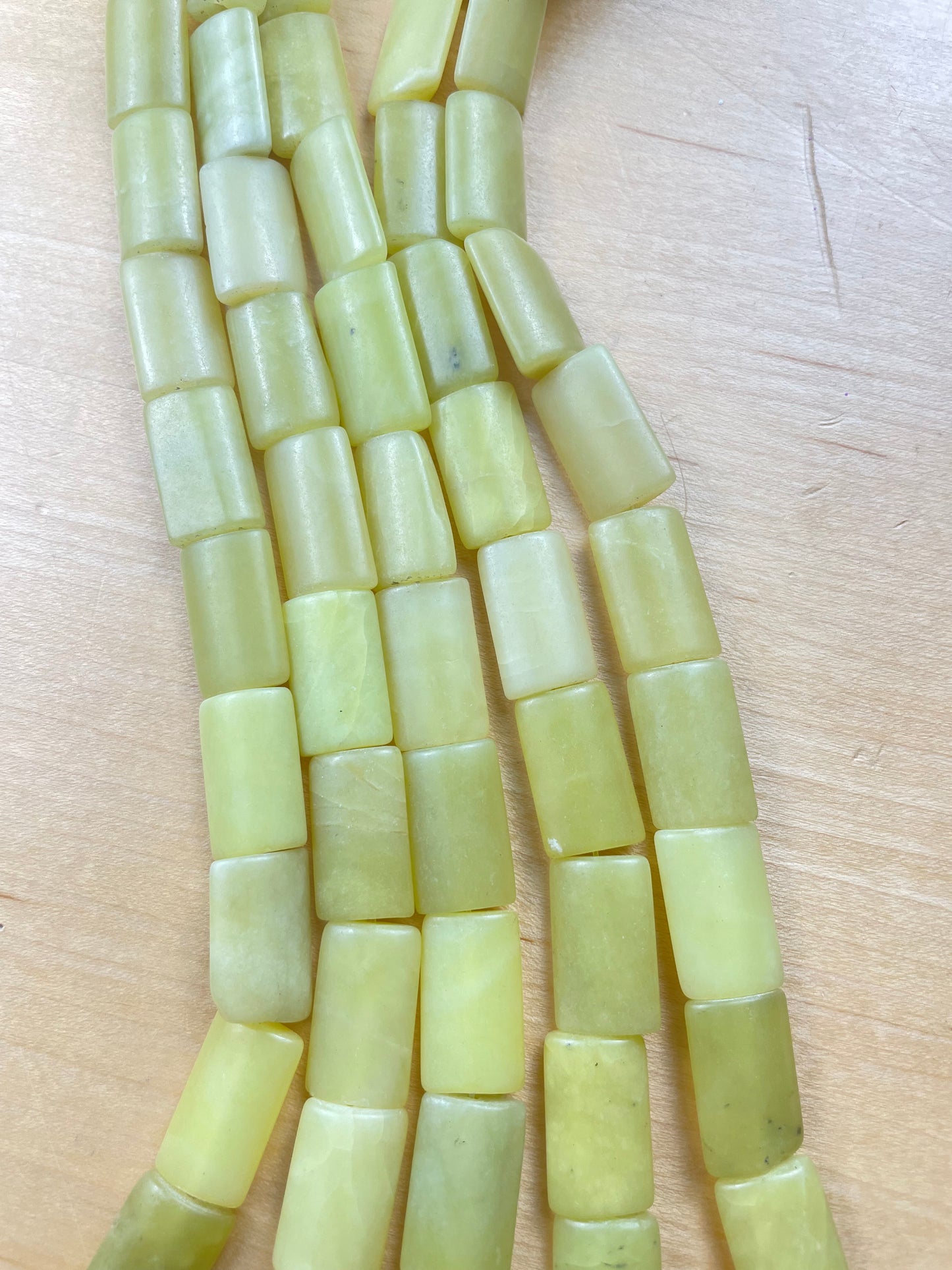 Rectangle Green Stone Bead
