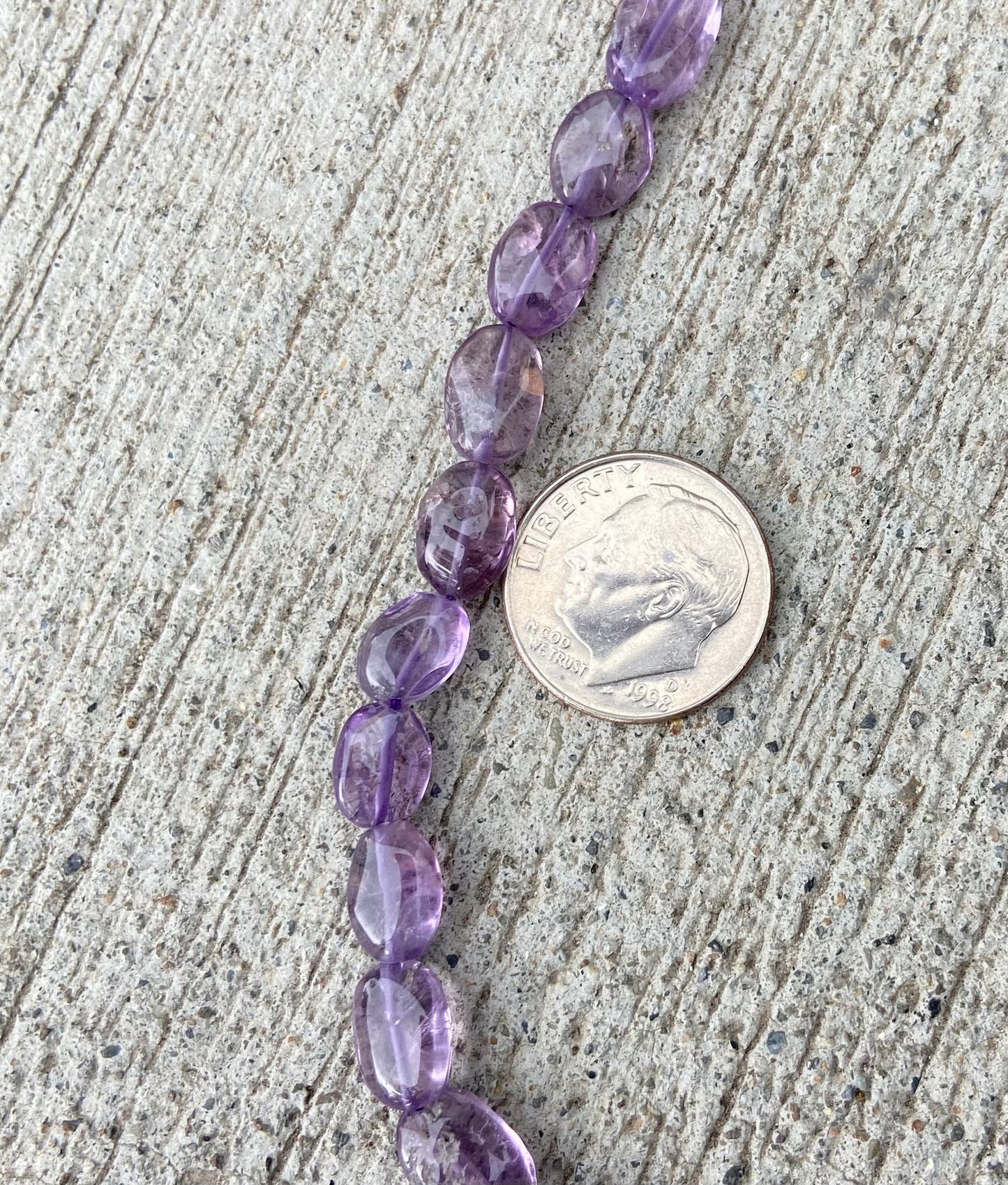 Purple Transparent Irregular Real Stone Beads