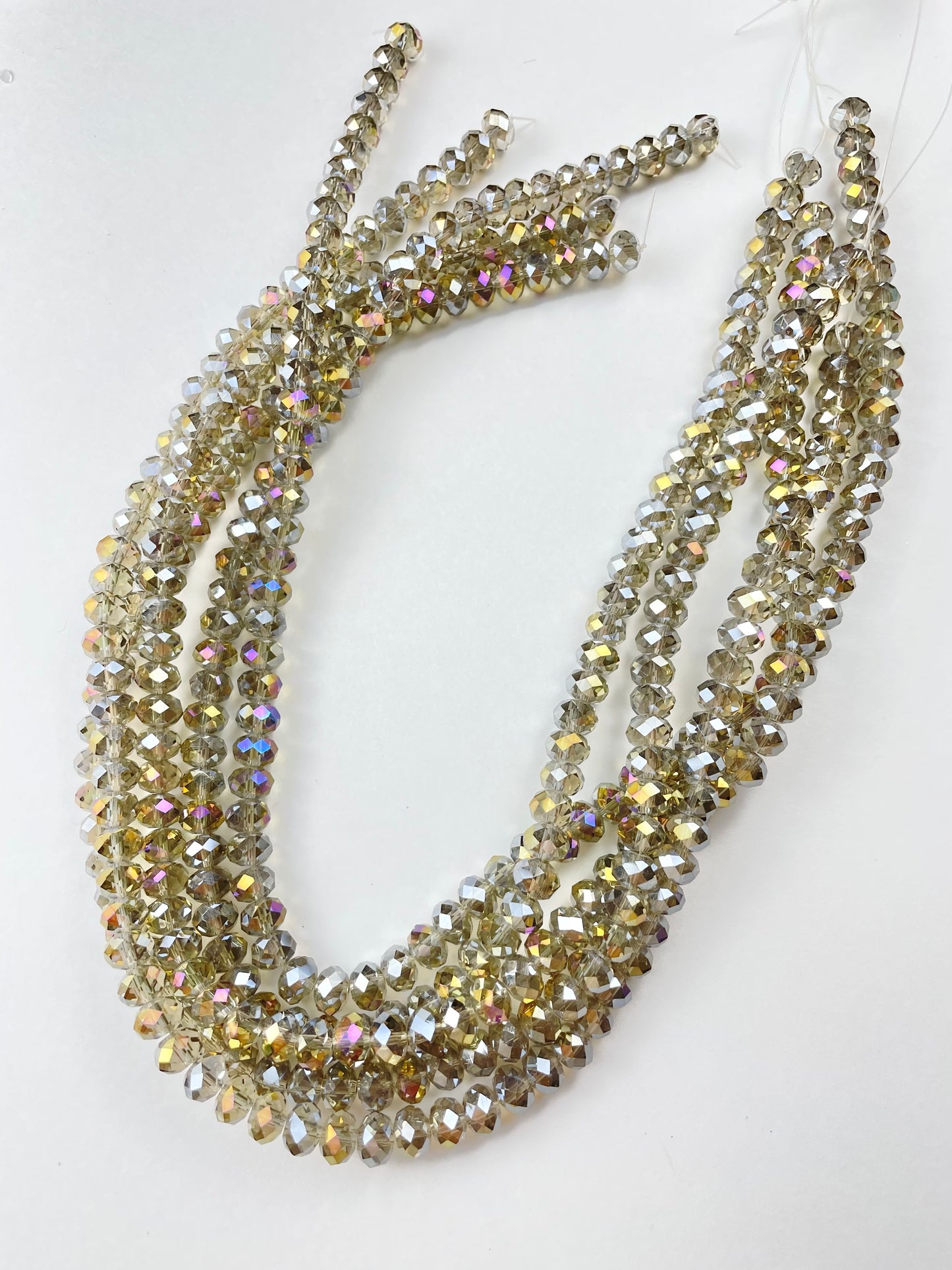 Crystal Glass Faceted Rondelle Beads