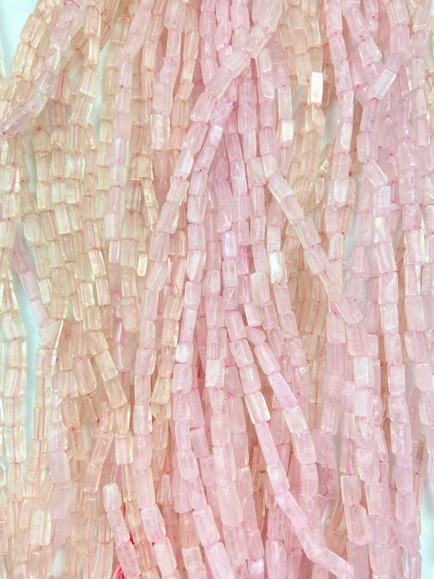 Rose Quartz Rectangle Bead