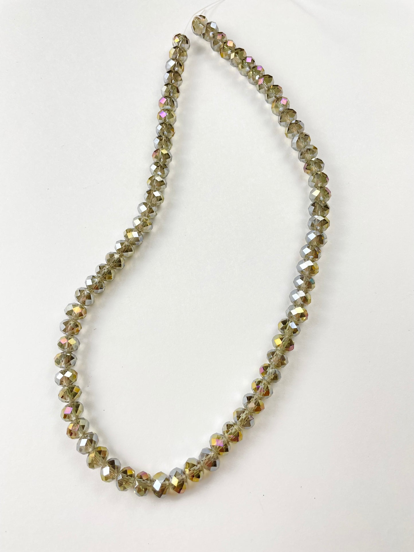 Crystal Glass Faceted Rondelle Beads