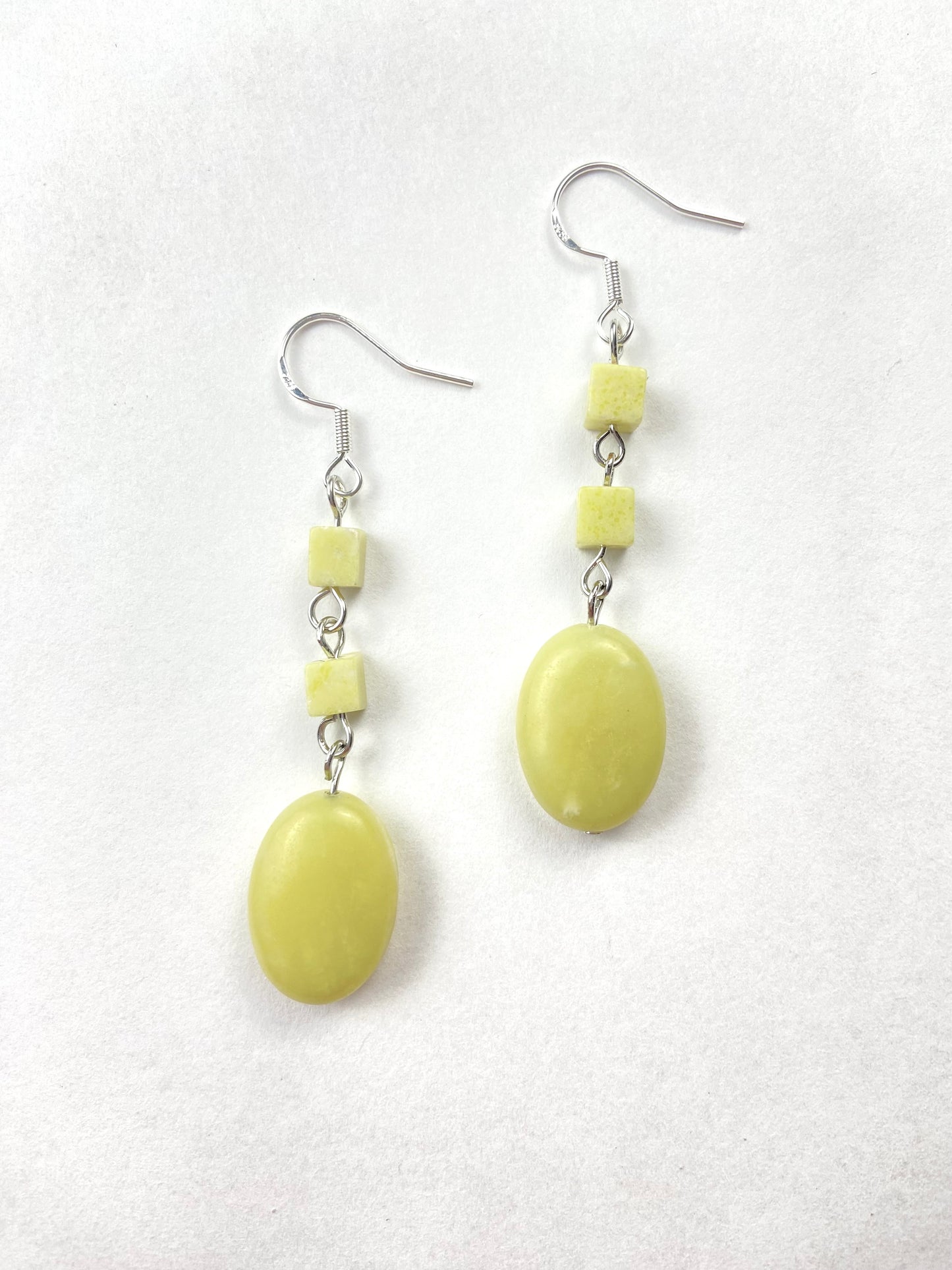 Green Stone Dangle Earrings