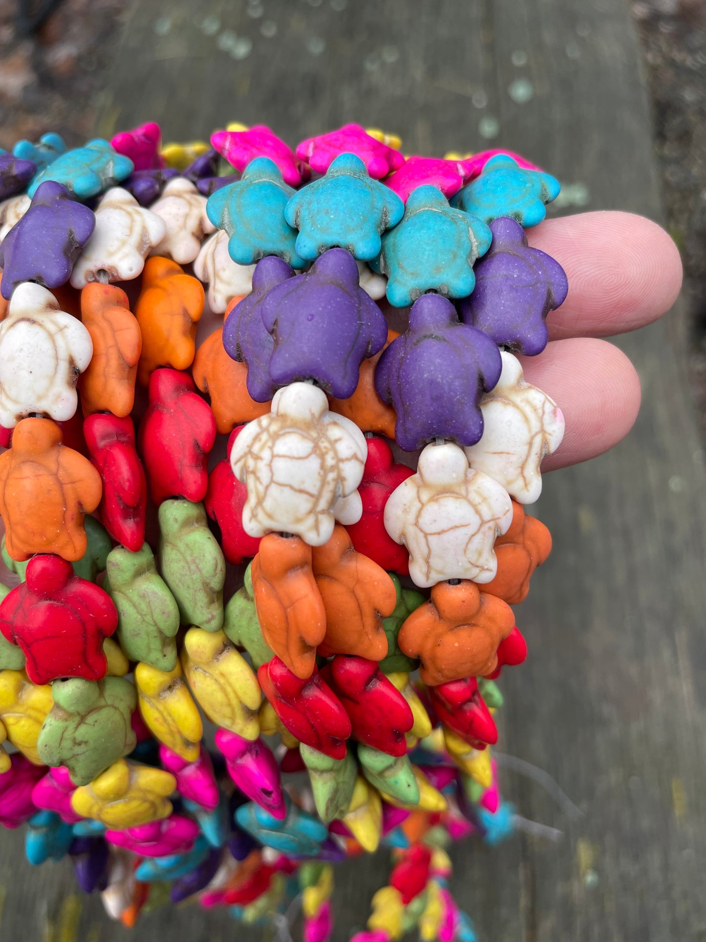 Turtle Real Stone Beads 20mm
