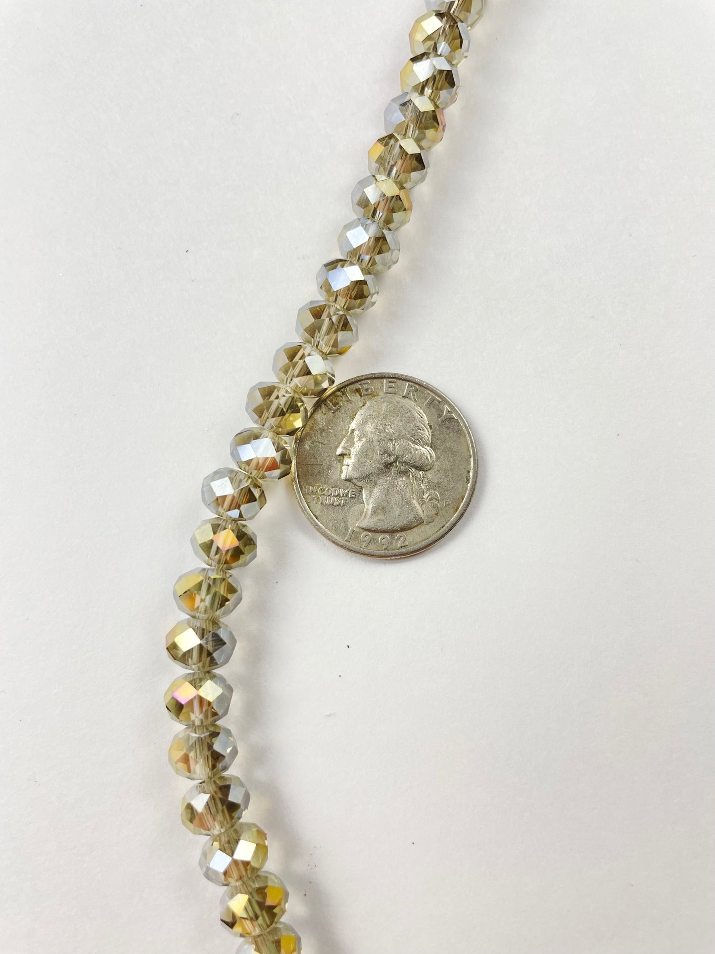 Crystal Glass Faceted Rondelle Beads