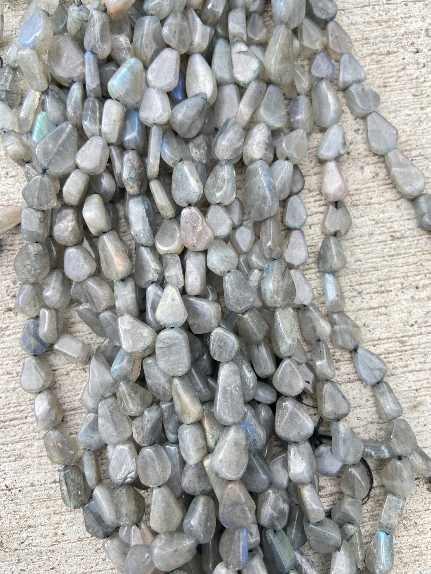 Grey Irregular Real Stone Bead