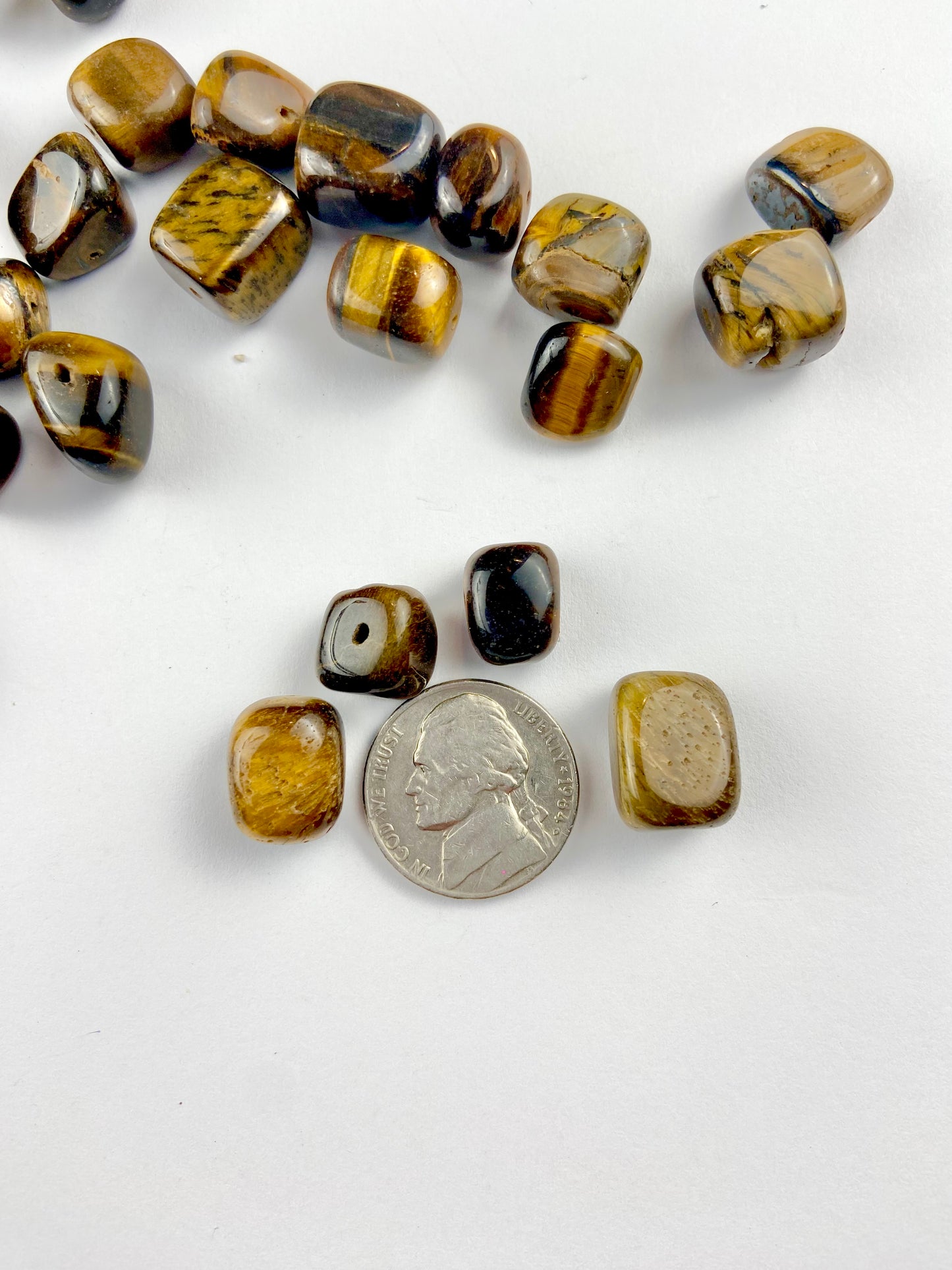 Cube Brown Tiger Eye Real Stone Beads