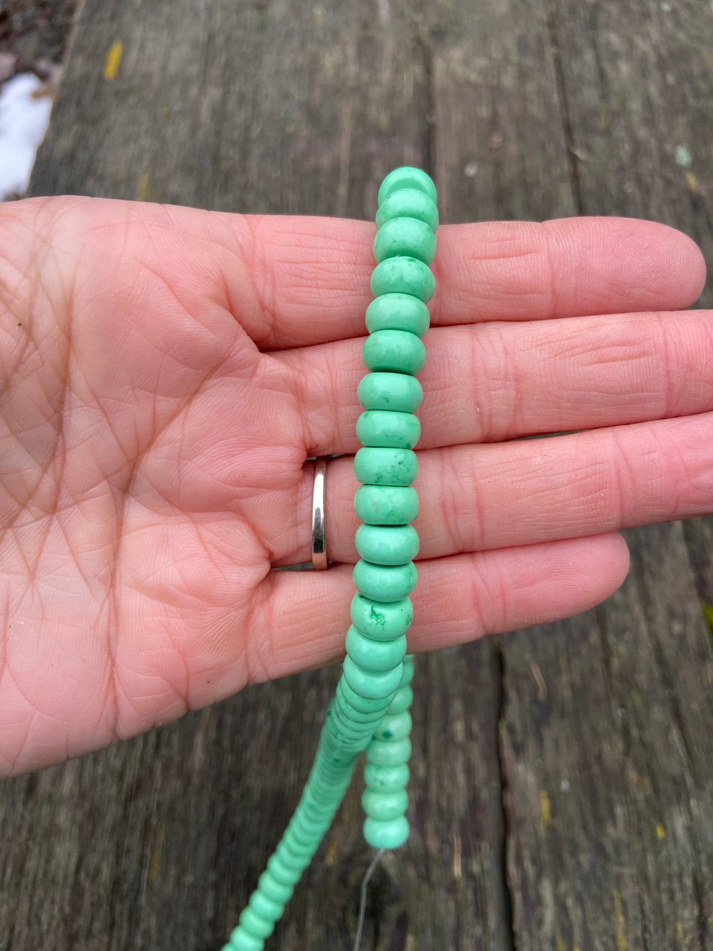 Mint Green Rondelle Magnesite 10mm