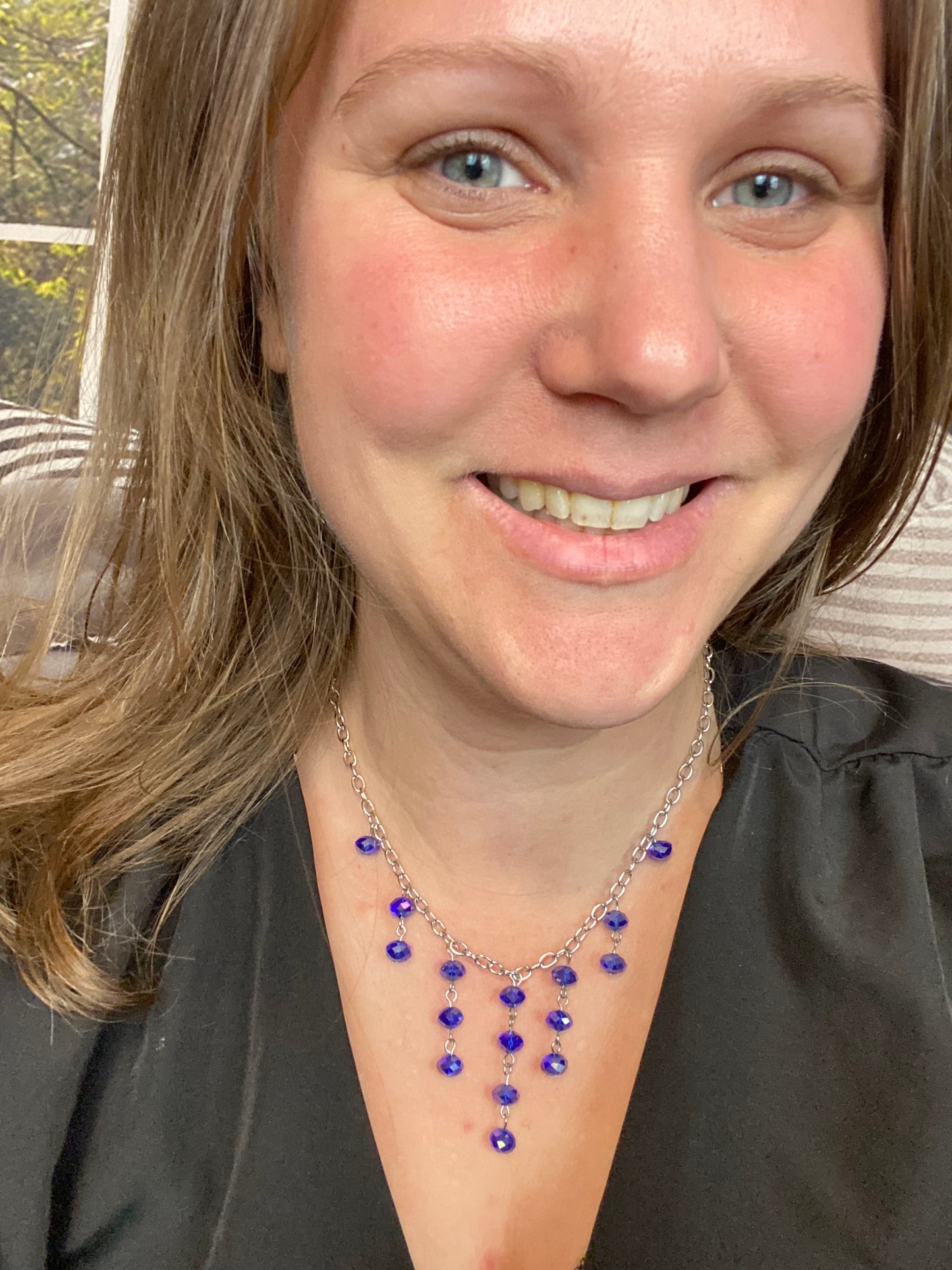 Necklace Kit with Tan Translucent Beads