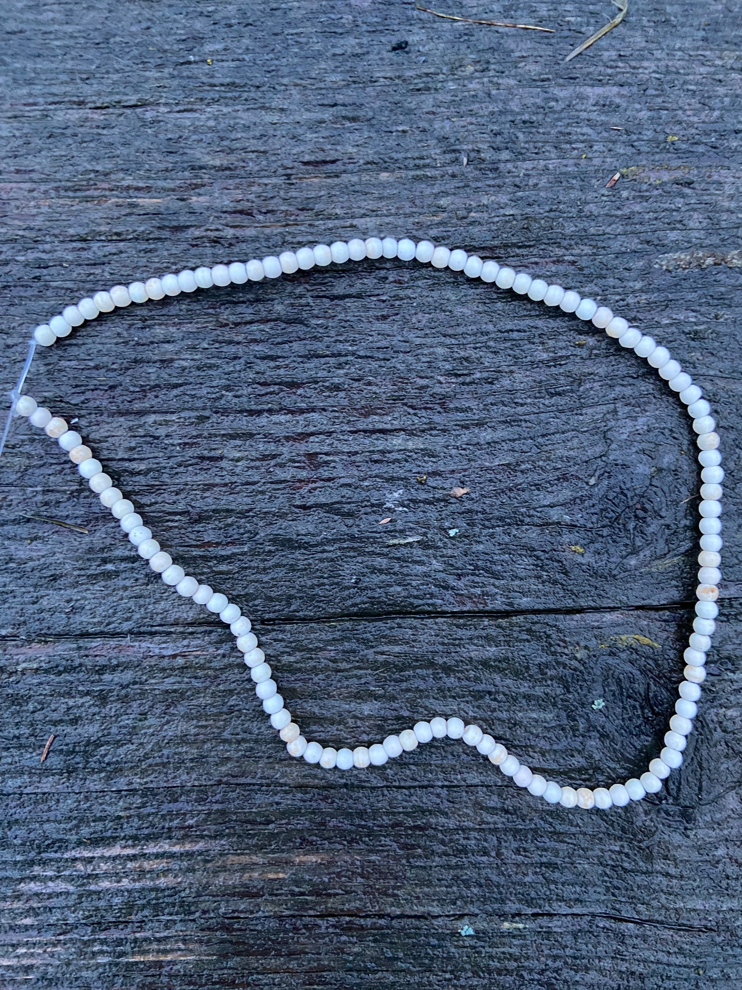 Cream Magnesite Round Stone Bead 4mm