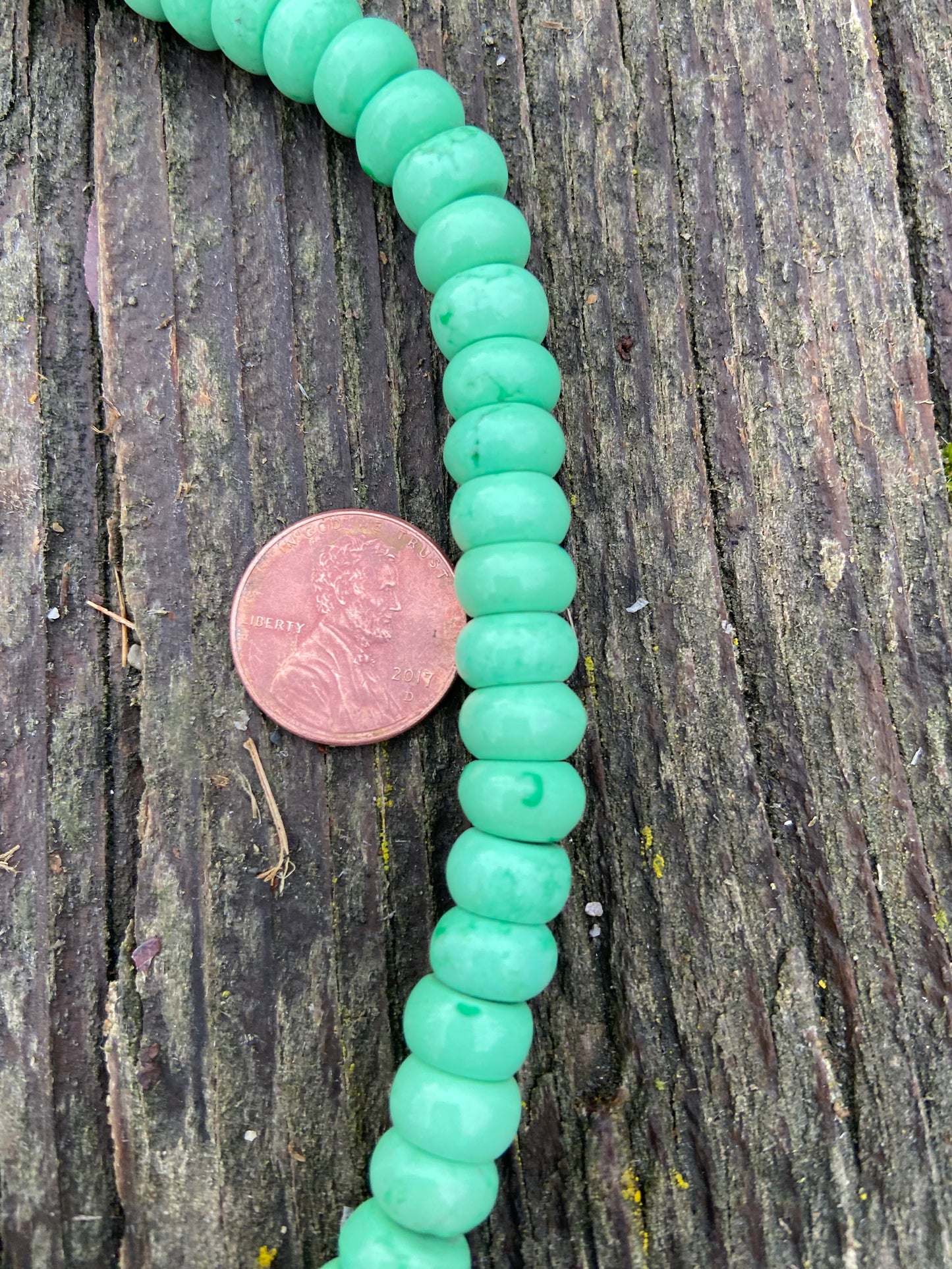 Mint Green Rondelle Magnesite 10mm