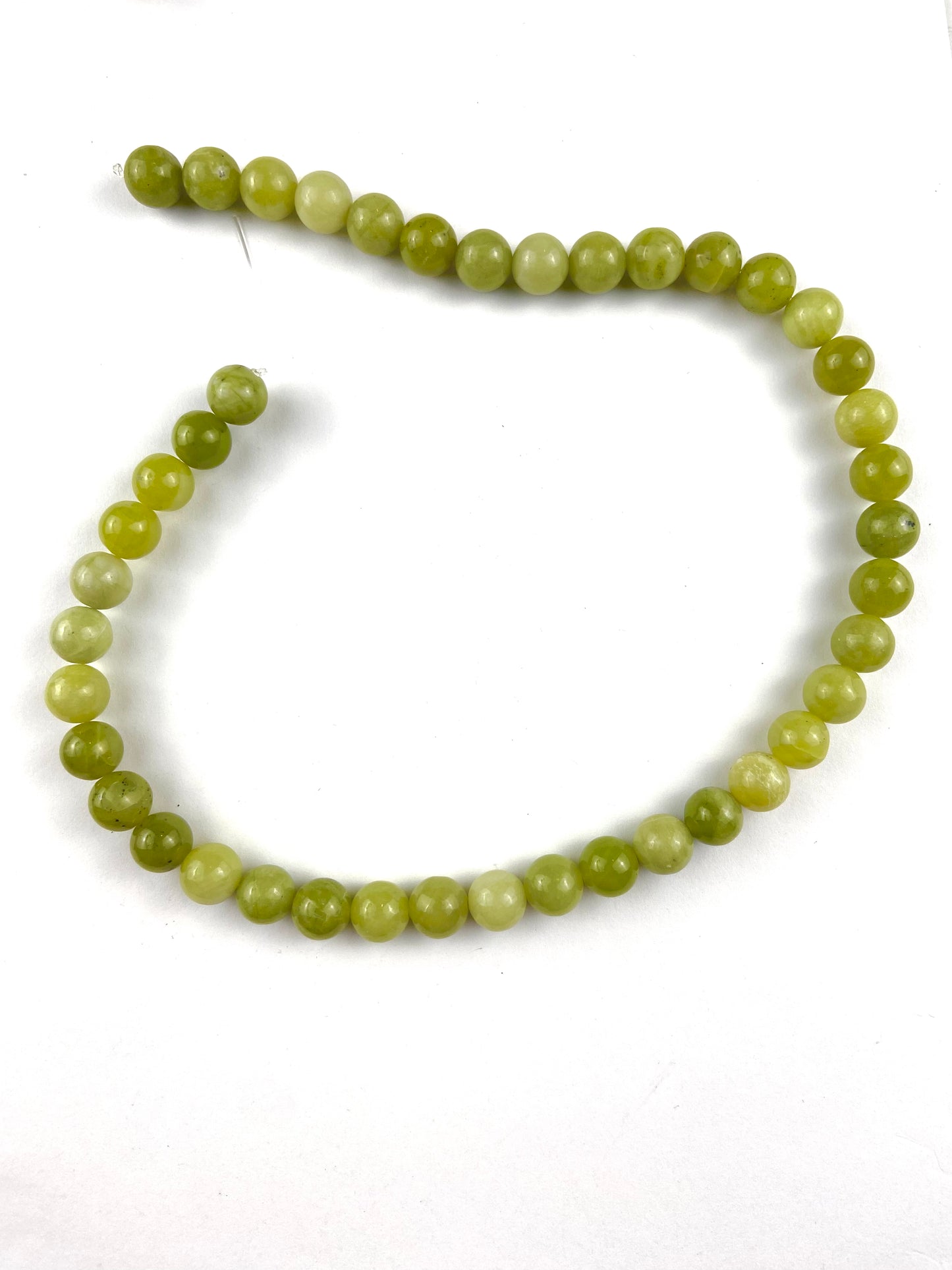 Green Round Polished Real Stone Bead 10mm