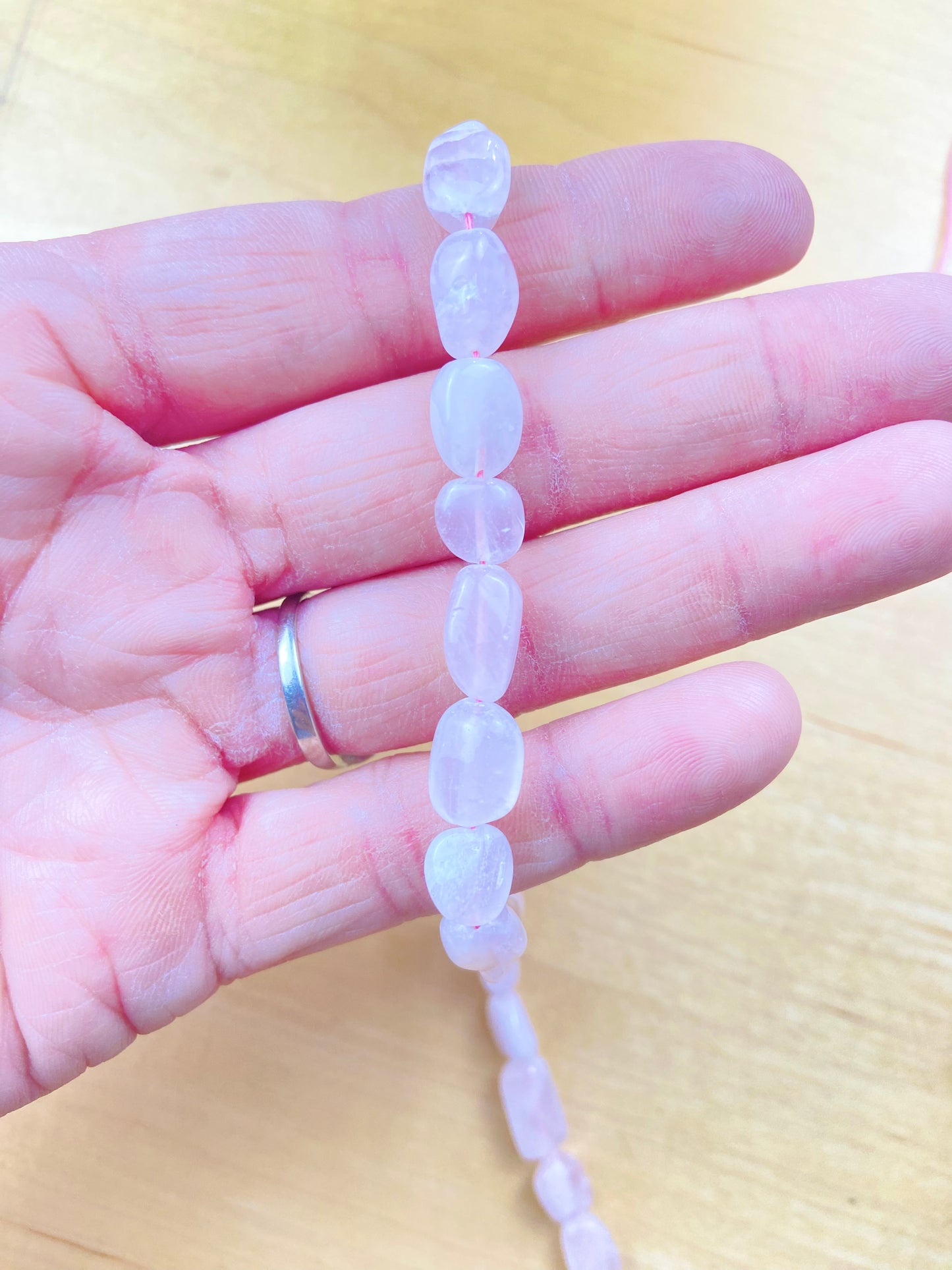 Light Pink See-Through Stone Bead