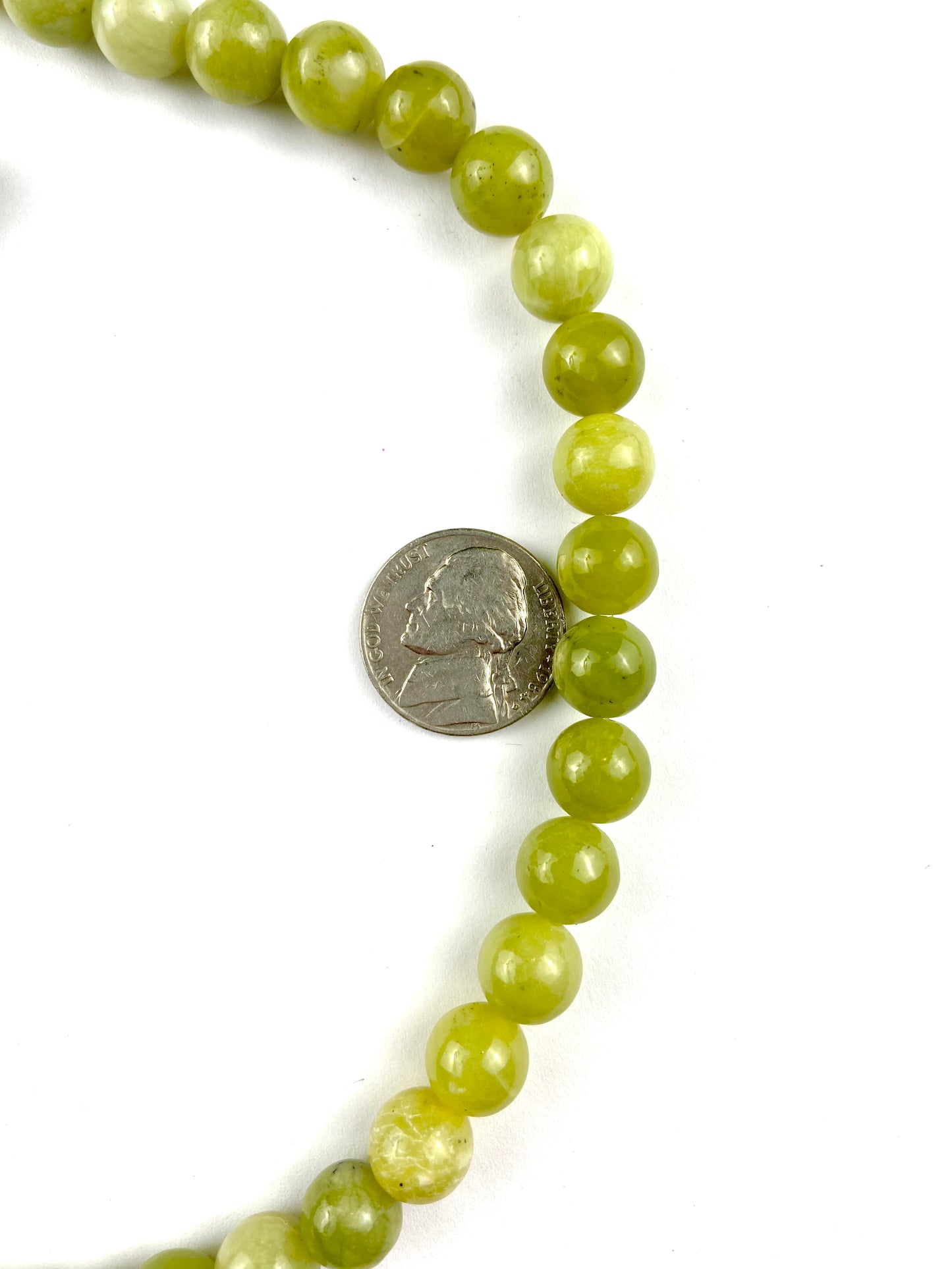 Green Round Polished Real Stone Bead 10mm