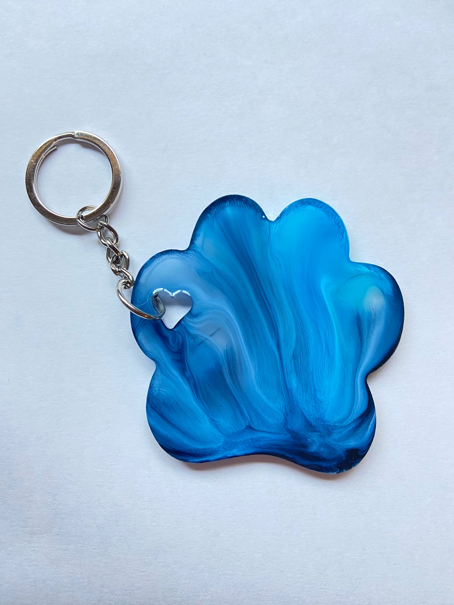 Dark Blue Paw Keychains