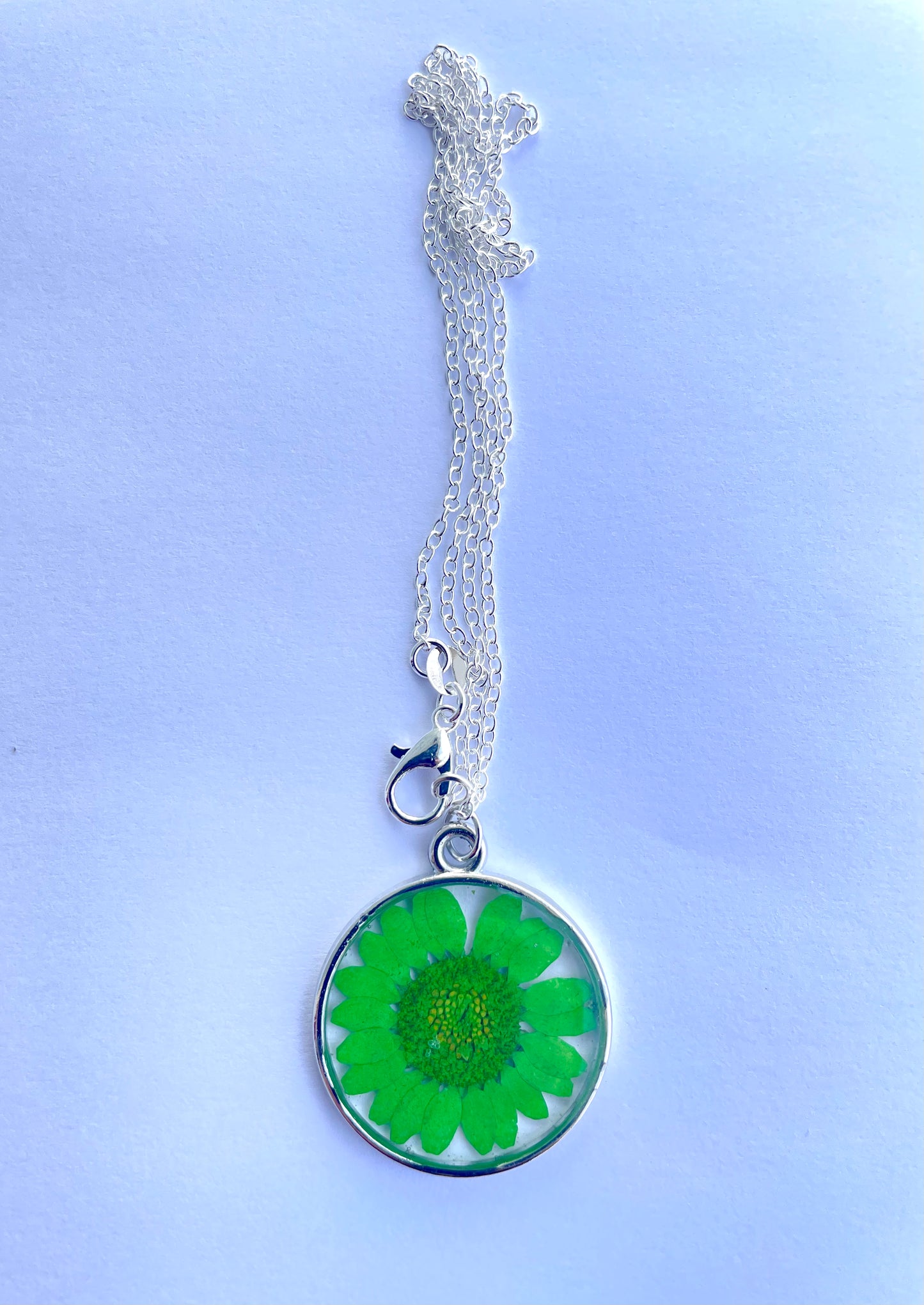 Real Flower Pendant Necklace