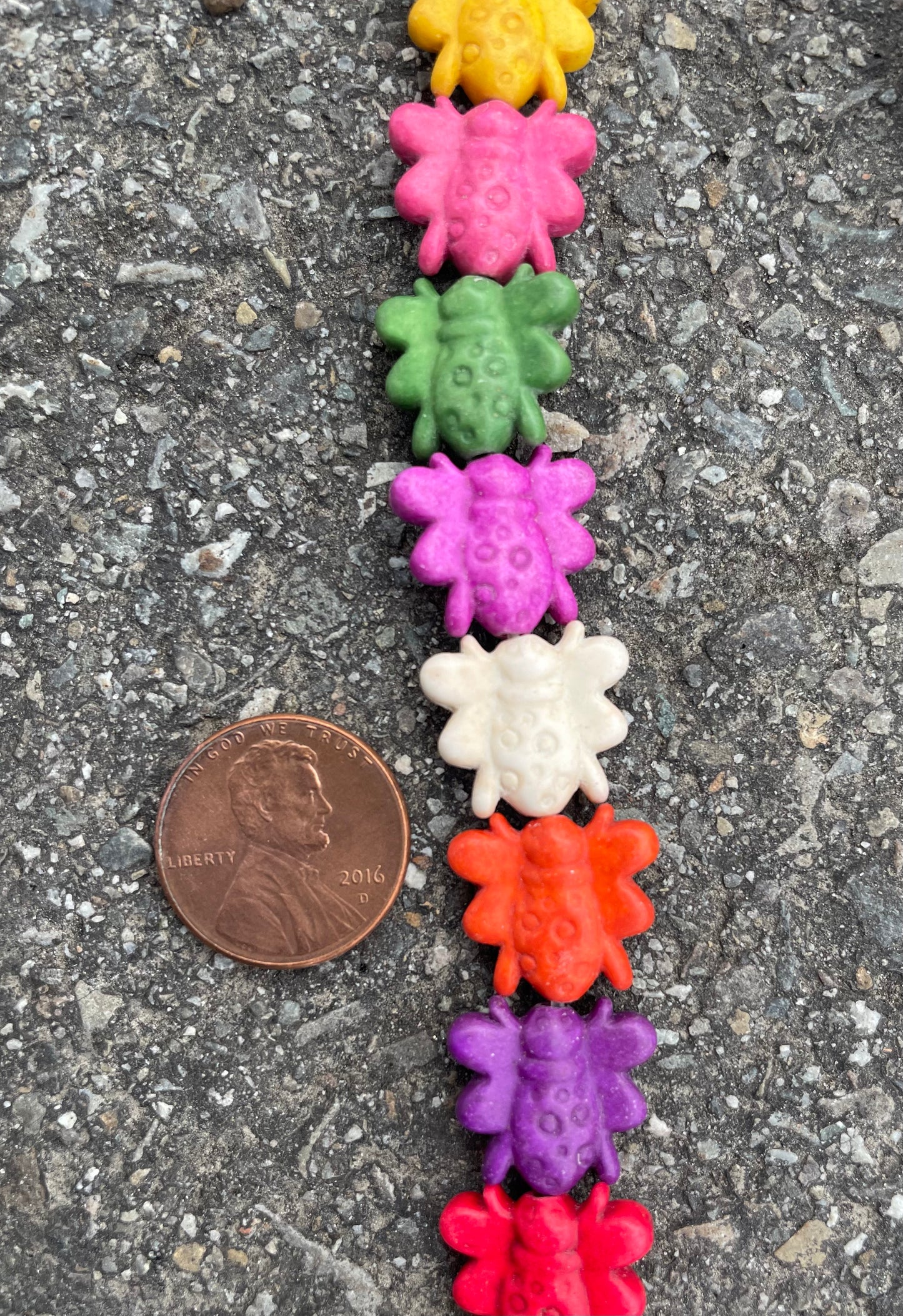 Magnesite Multicolor Bee Beads