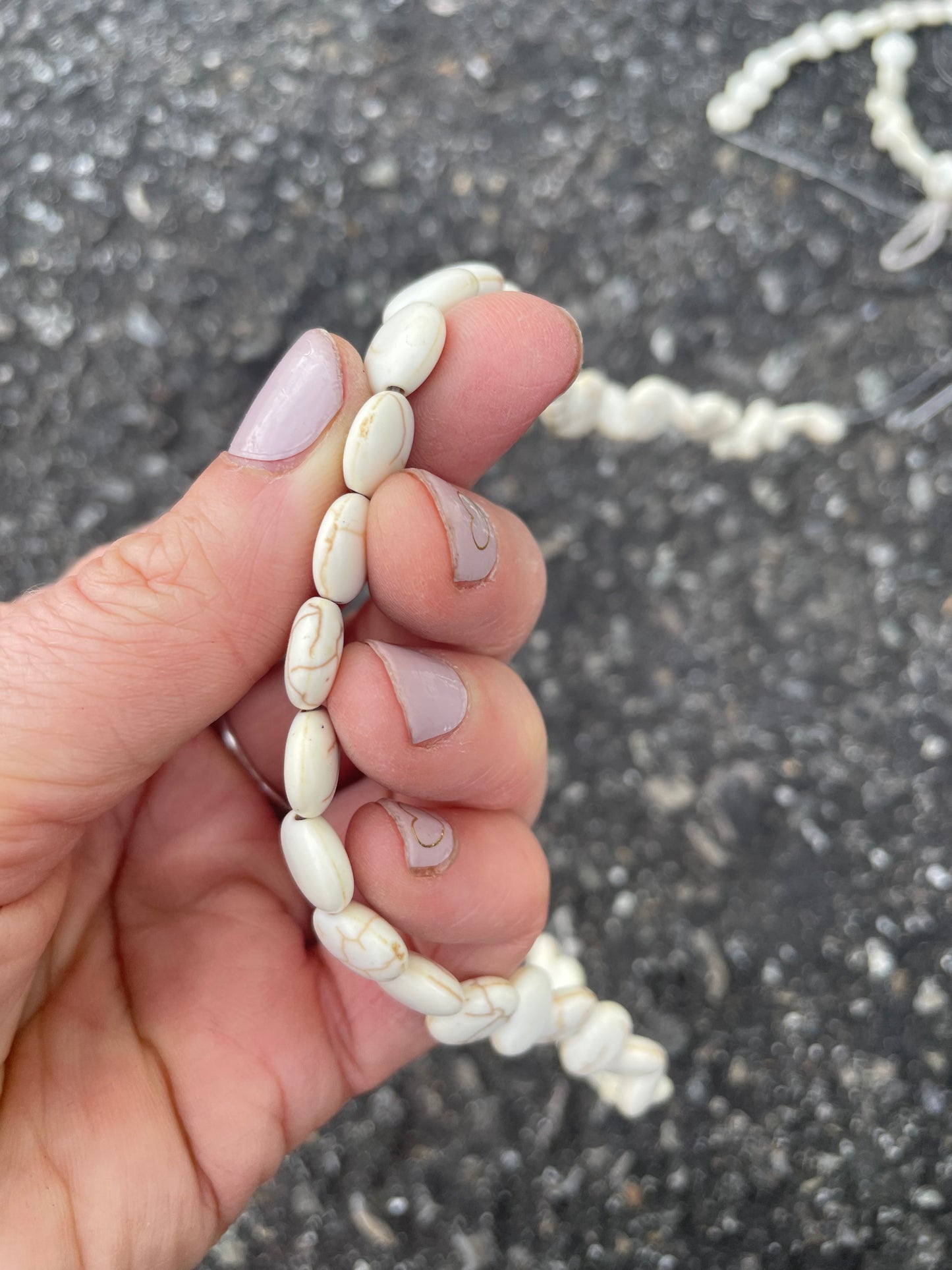 Cream Magnesite Coin Stone Beads 10mm
