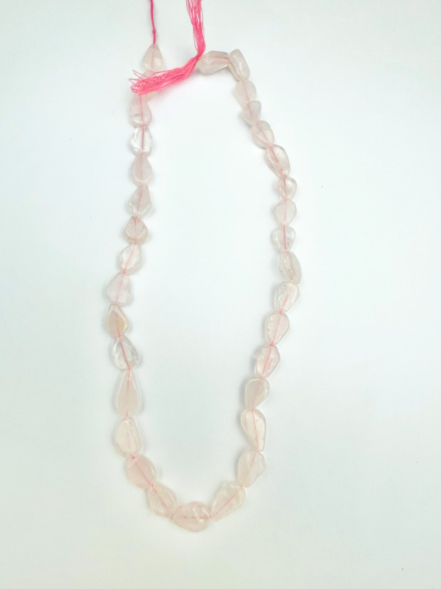 Tear Drop Stone Beads with Hint of Pink