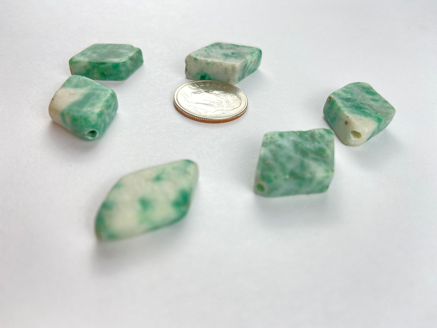 Green Real Stone Beads