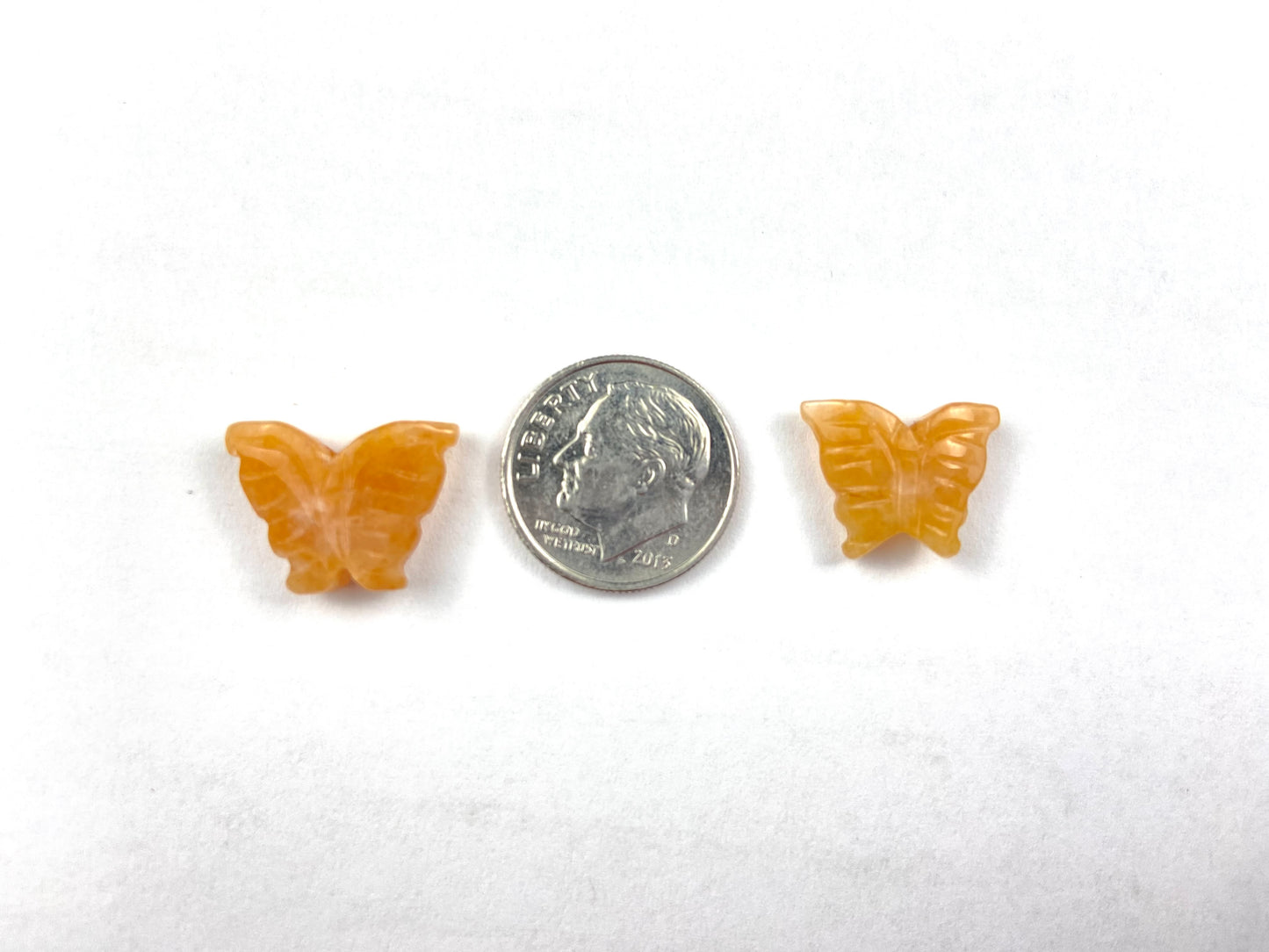 Orange Buttlerfly Real Stone Beads