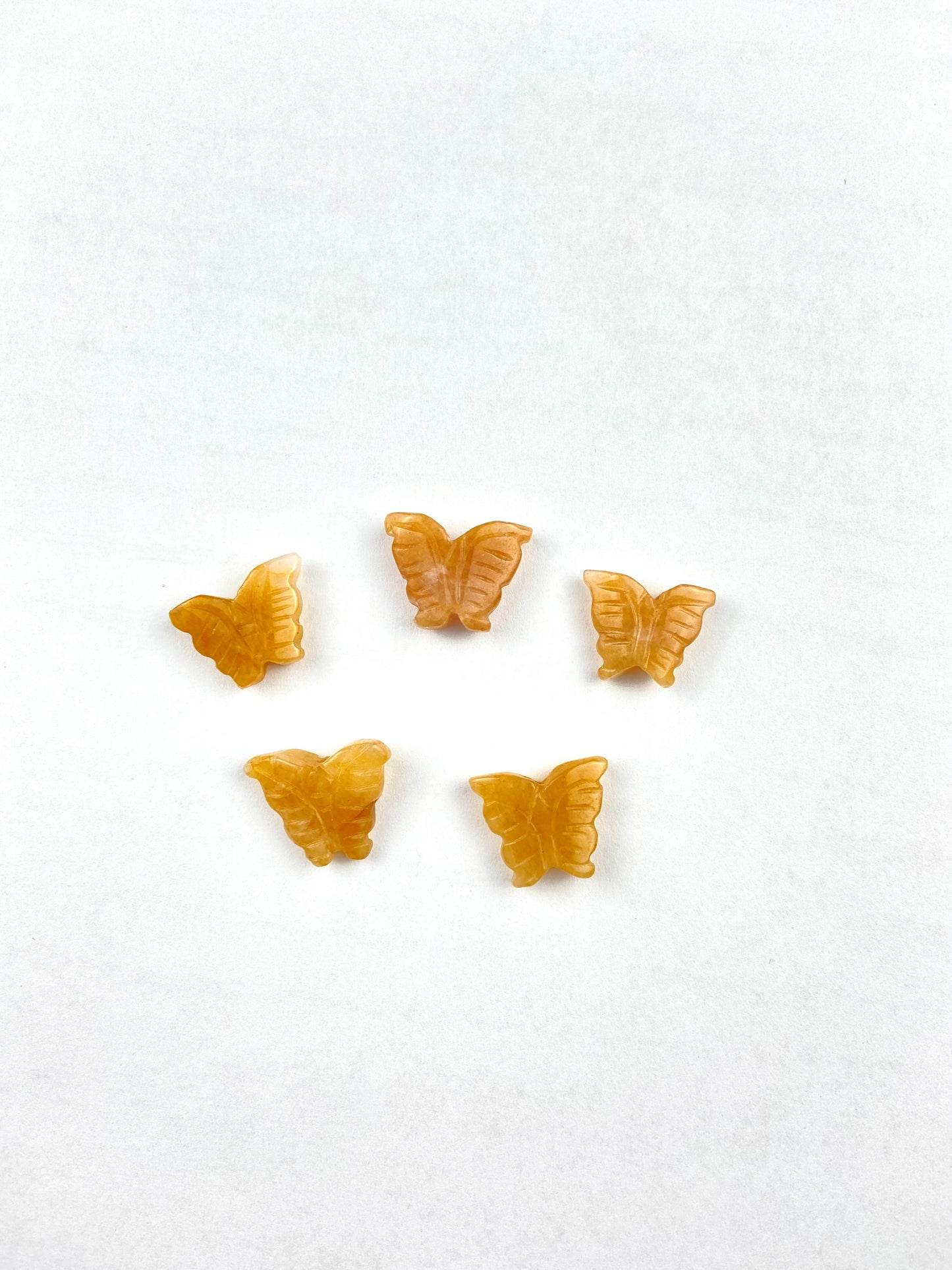 Orange Buttlerfly Real Stone Beads