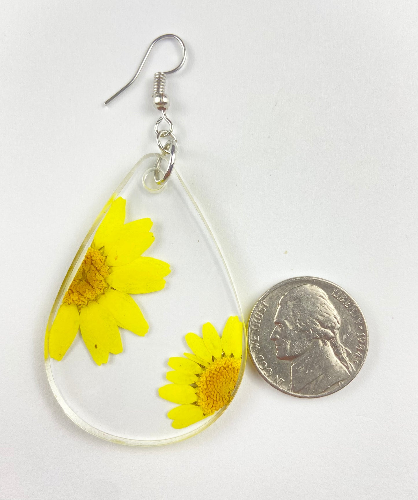 Yellow Daisy Dangle Earring
