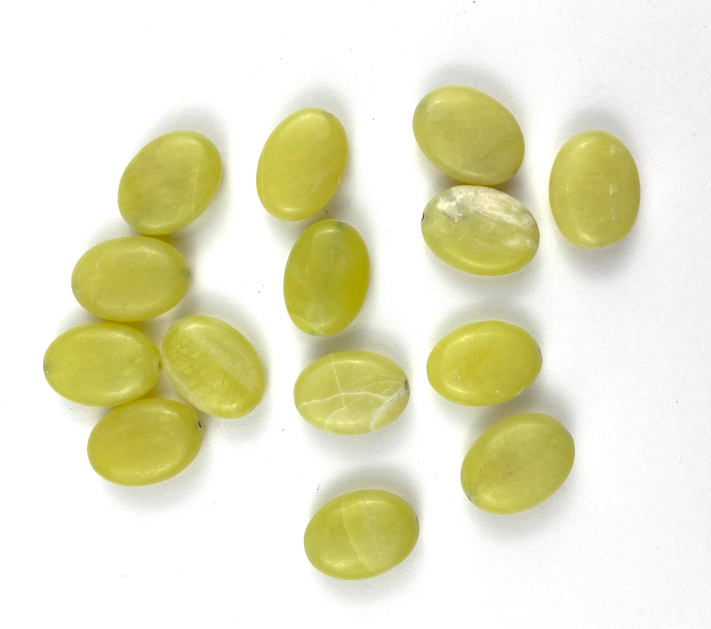 Light Green Oval Stone Beads