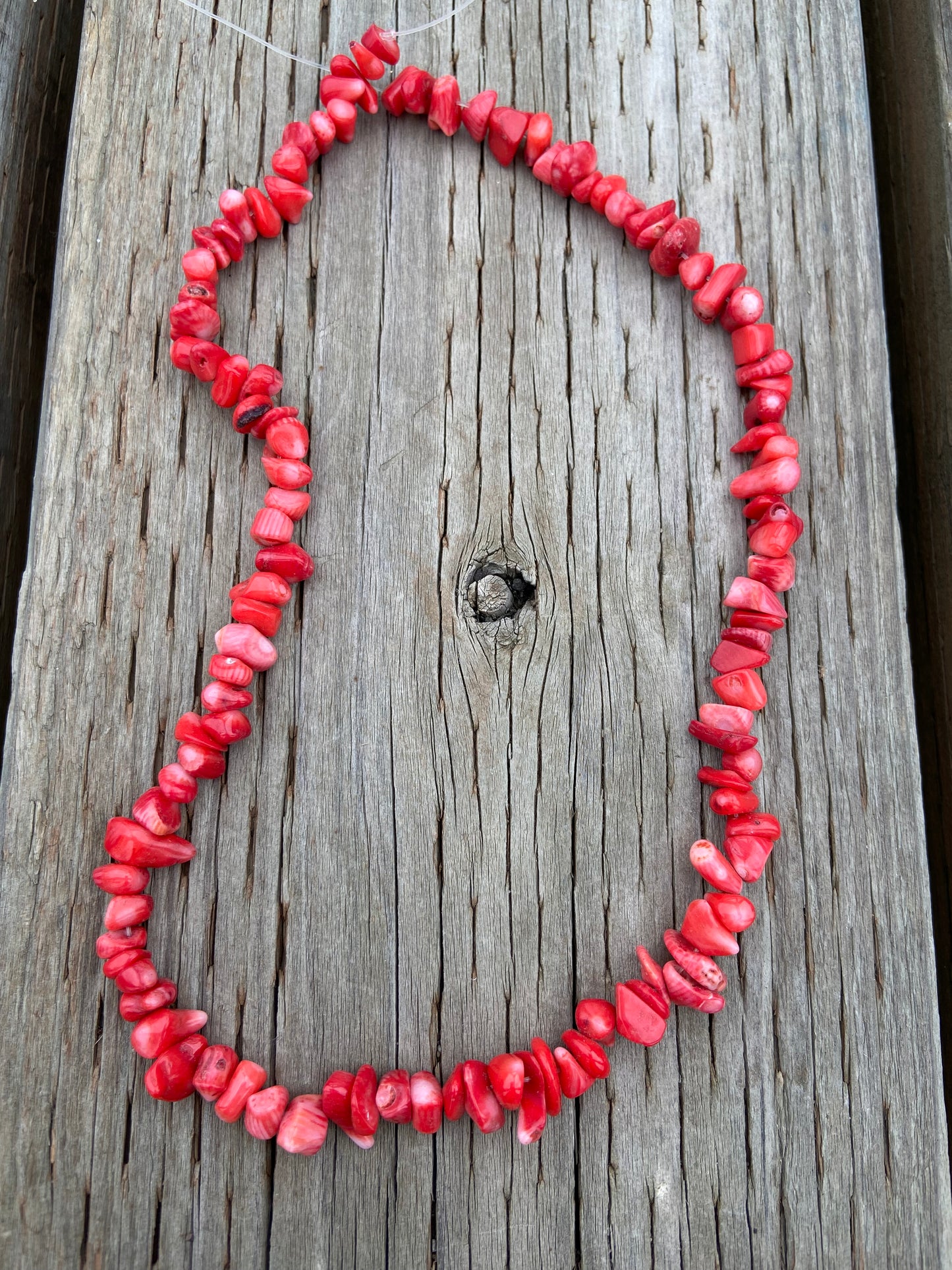 Red Chipped Coral Semi Precious Stone Beads