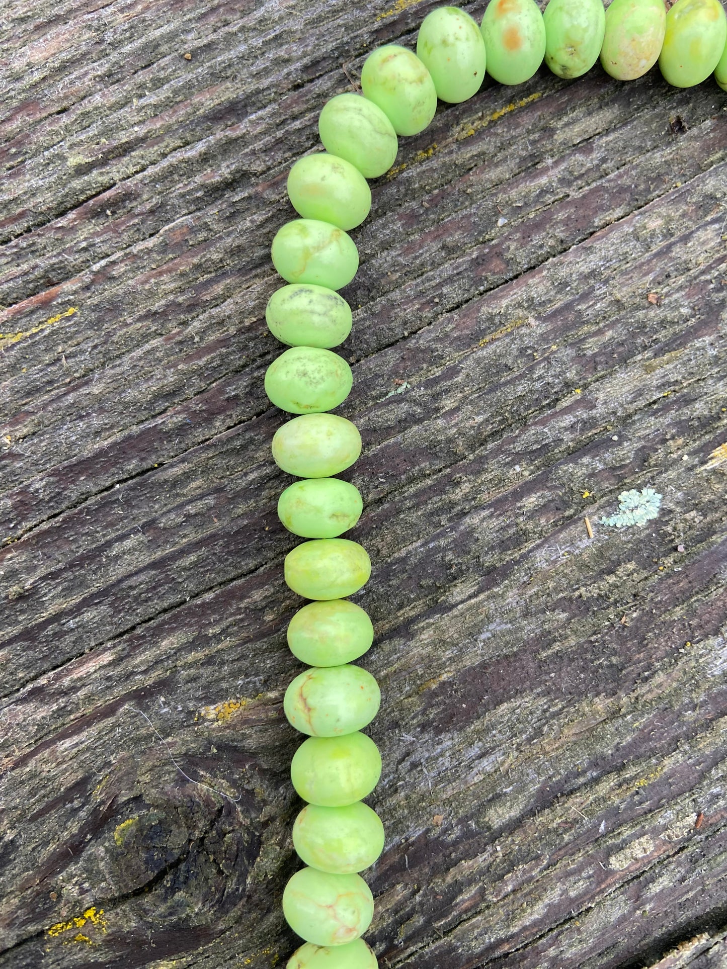 Lime Green Rondelle Magnesite Stone Beads 12mm