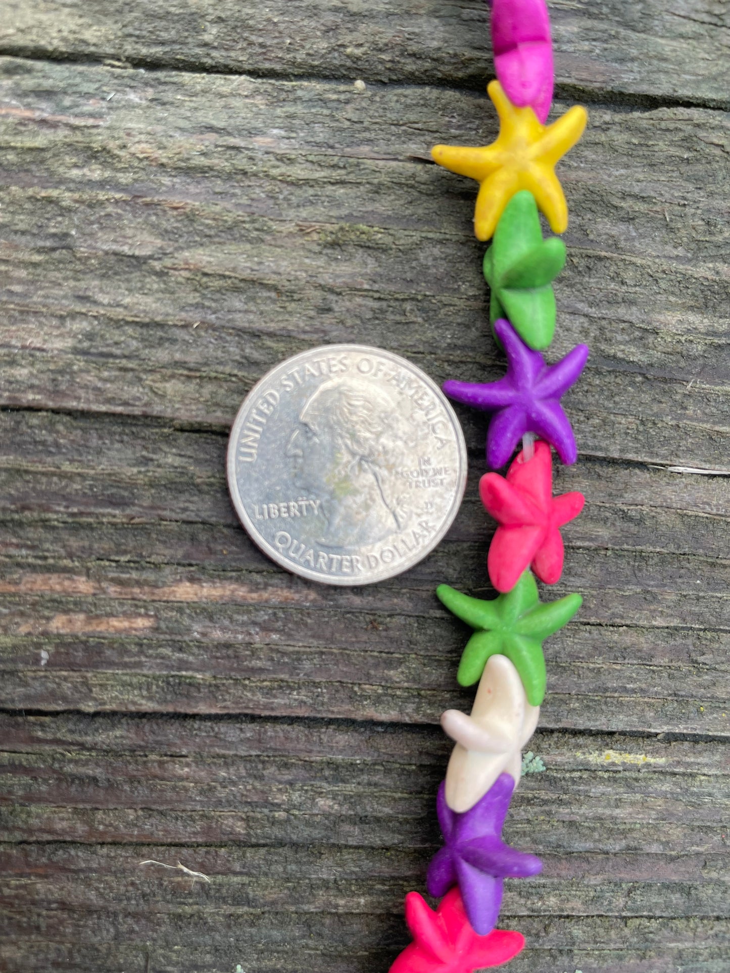 Starfish Real Stone Beads 14mm