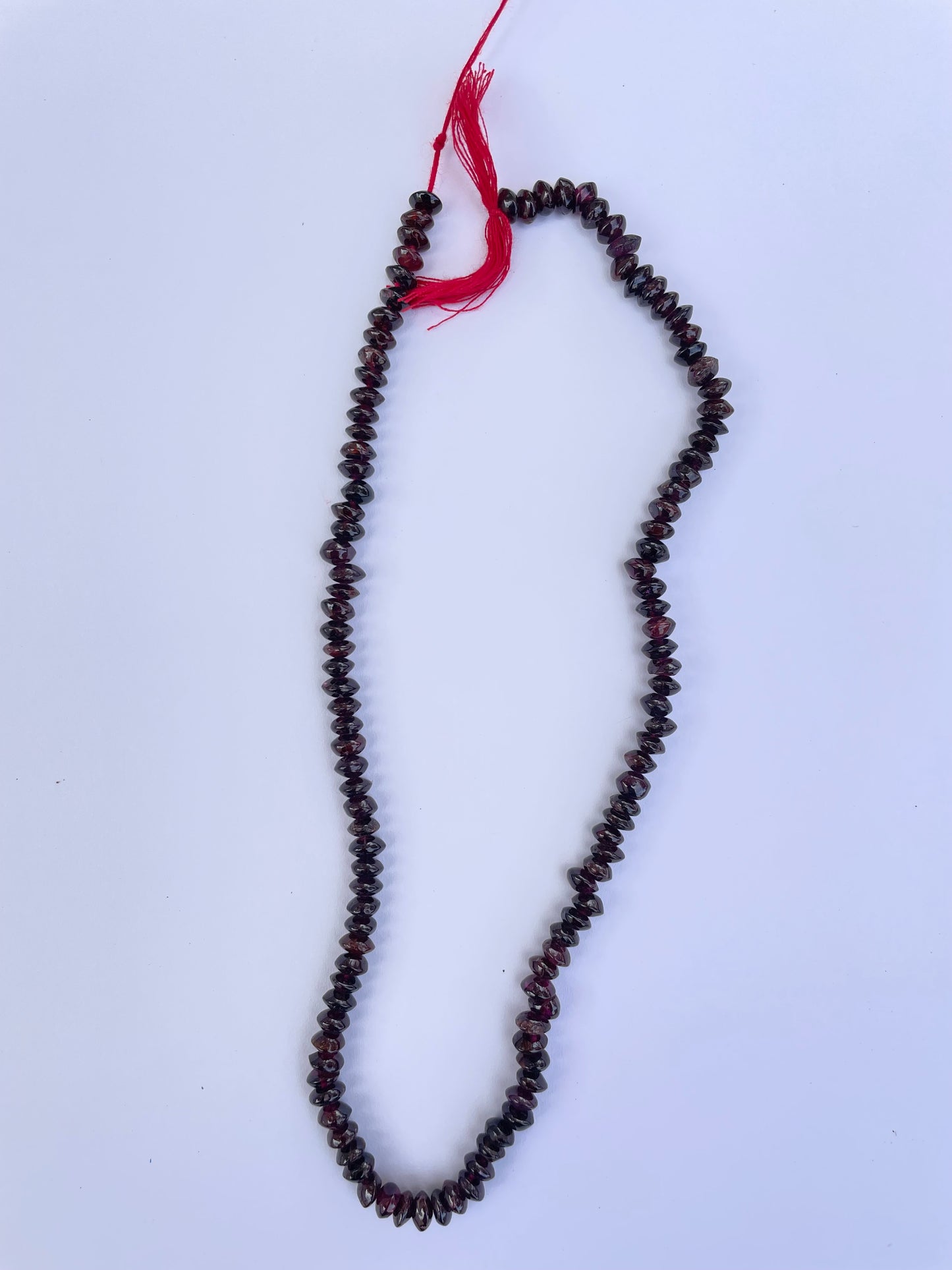 Dainty Garnet Saucer Shape Beads