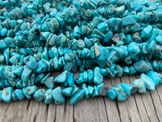 Turquoise Chipped Semi Precious Stone Beads