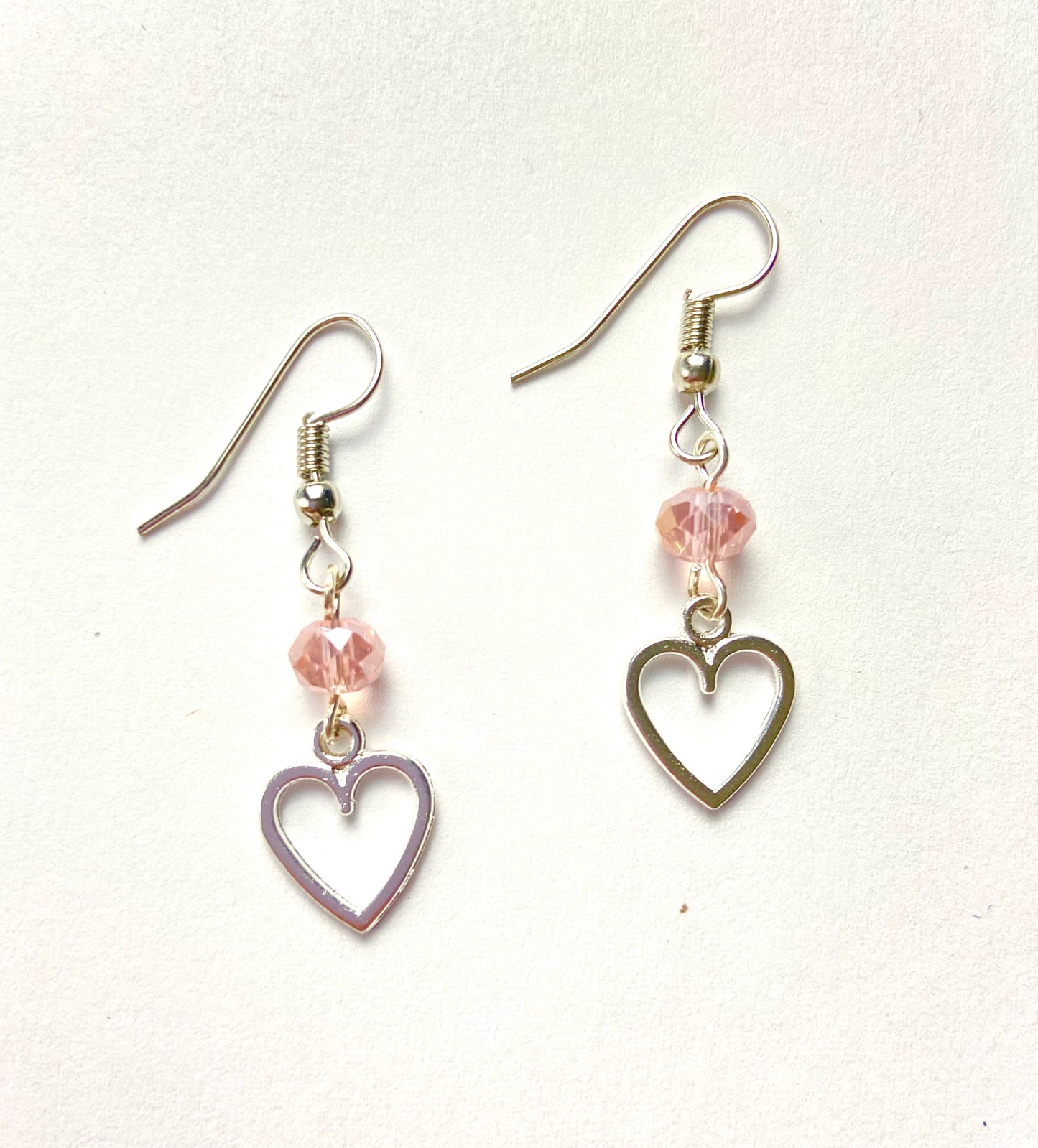Valentine Heart Pink Dangle Earrings