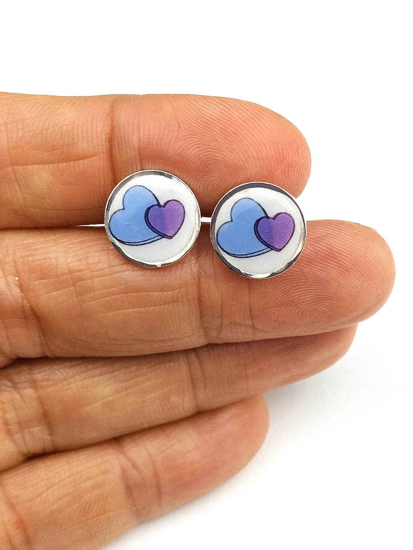 Conversation Heart Stud Earrings