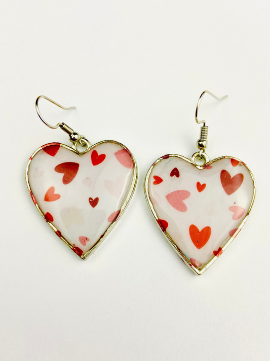 Valentine Heart Dangle Earrings