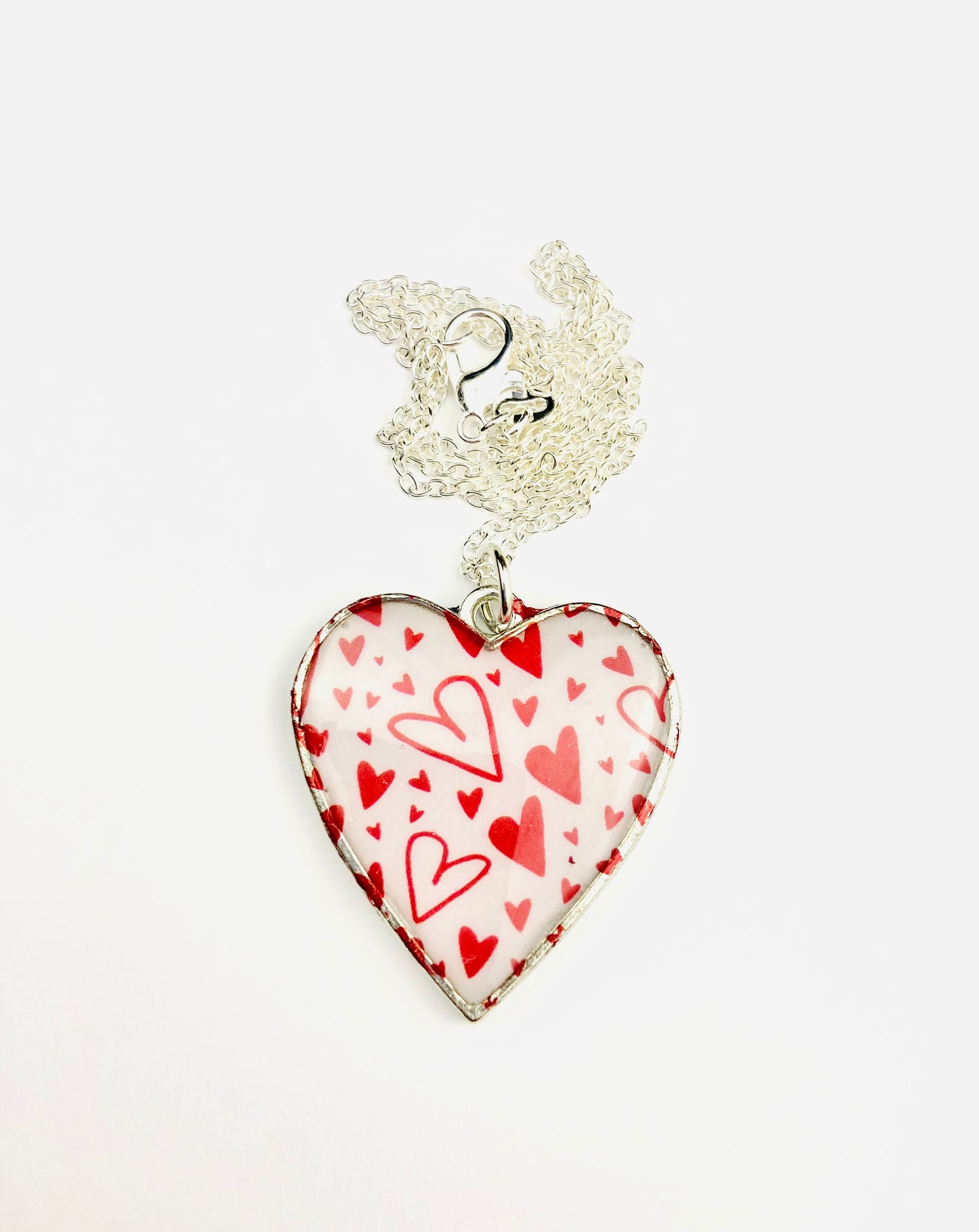 Valentine Red Heart Pendant Necklace