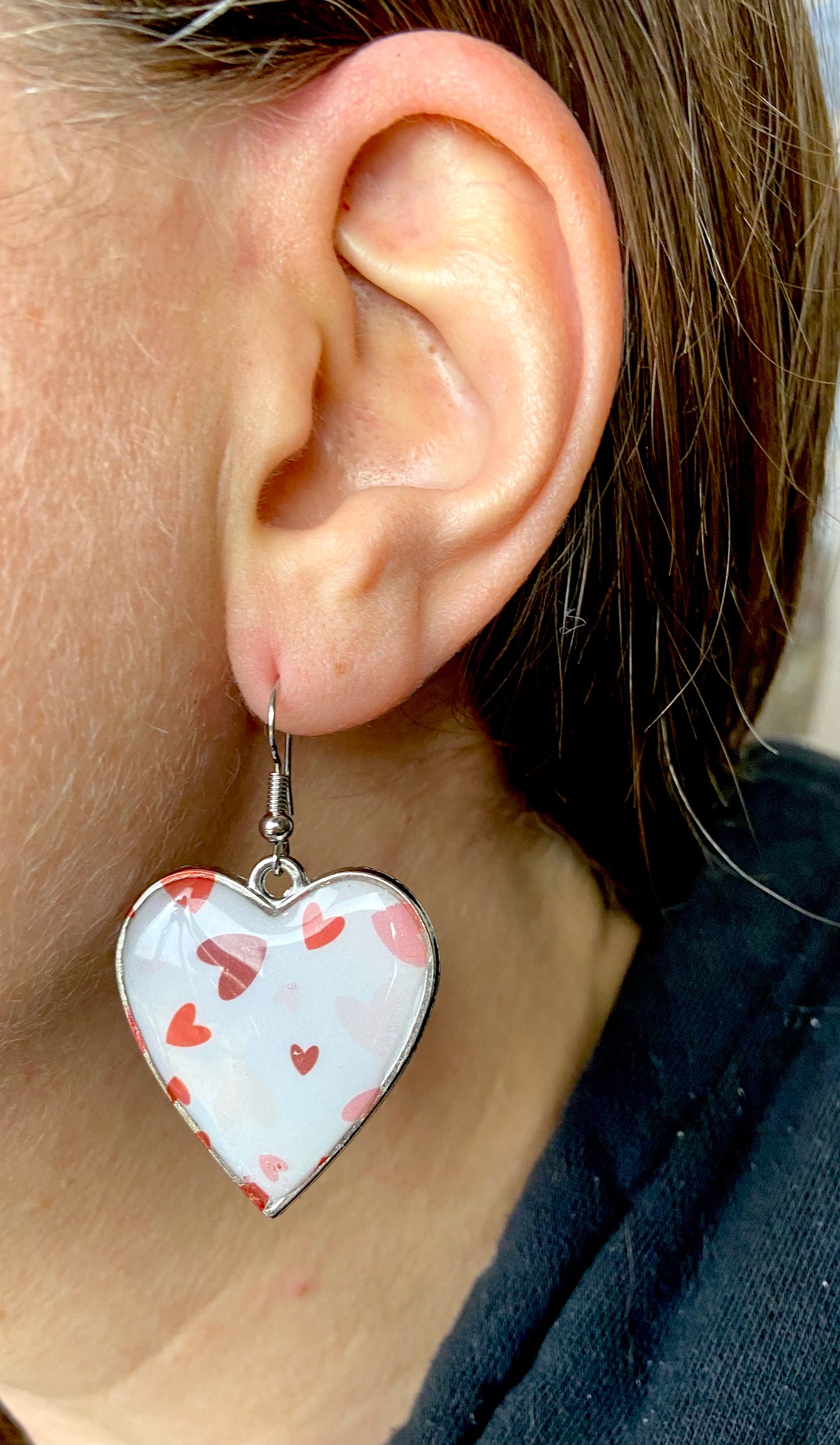 Valentine Heart Dangle Earrings